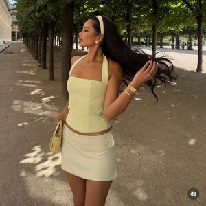 ZARA BELTED MINI SKIRT